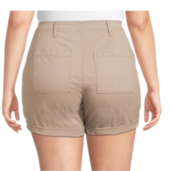 Terra Sky Tan Cuffed Button‎ Fly Utility Shorts 4 inch inseam
Plus Size 26W - Picture 4 of 7
